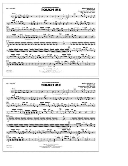 Touch Me Arr Paul Murtha Quad Toms Sheet Music