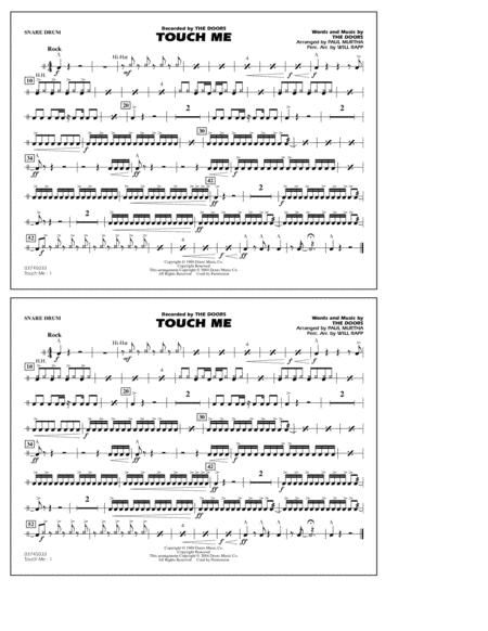 Free Sheet Music Touch Me Arr Paul Murtha Snare Drum