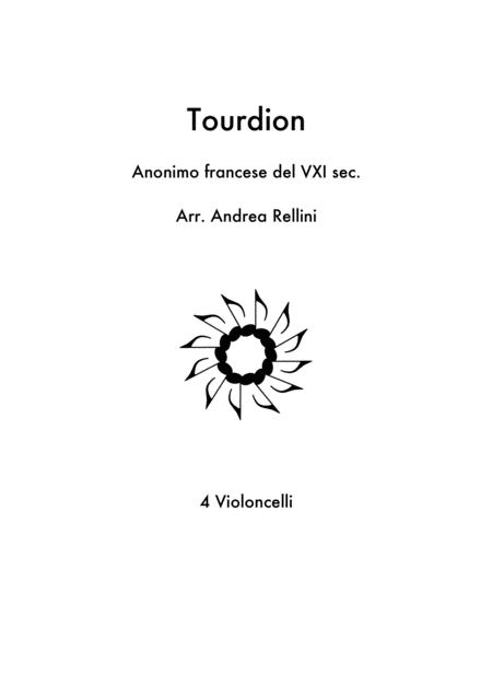 Tourdion 4 Cellos Sheet Music