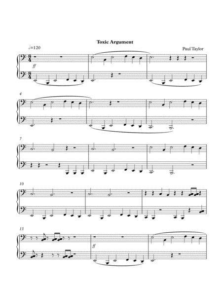 Free Sheet Music Toxic Argument