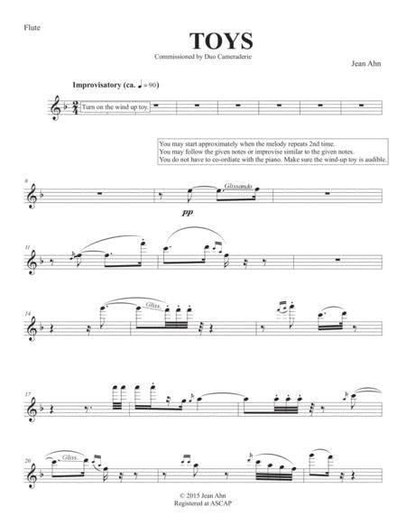 Free Sheet Music Toys For Flute And Piano Flute Part