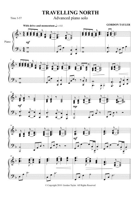 Free Sheet Music Traveling North