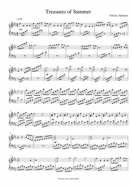 Treasures Of Summer Sheet Music