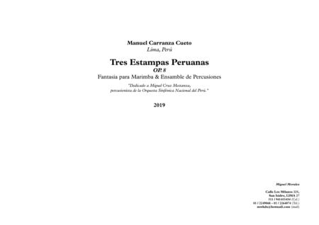 Free Sheet Music Tres Estampas Peruanas Op 8 For Marimbe And Five Percussions