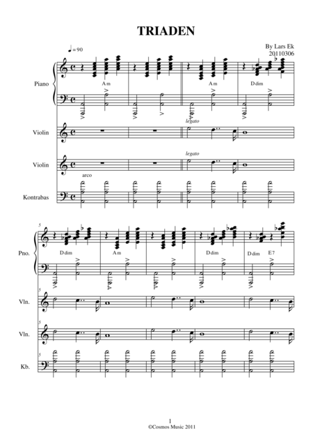 Free Sheet Music Triaden