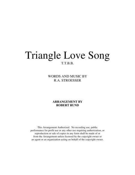 Triangle Love Song Male Barbershop Arr Robert Rund Sheet Music