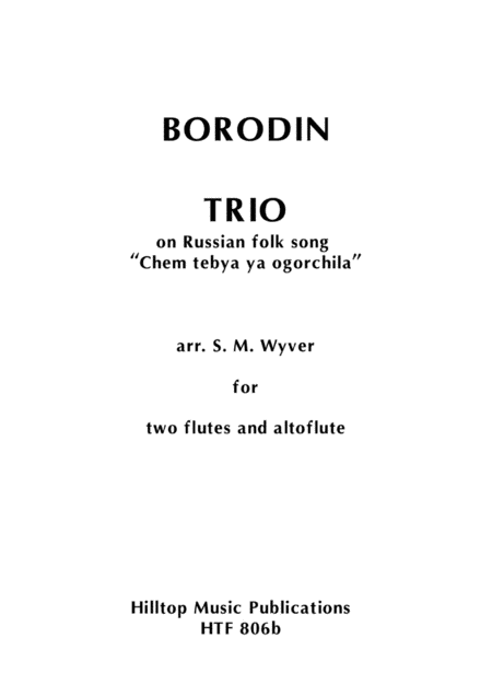 Free Sheet Music Trio On A Russian Folk Song Arr Two Flutes And Alto Flute