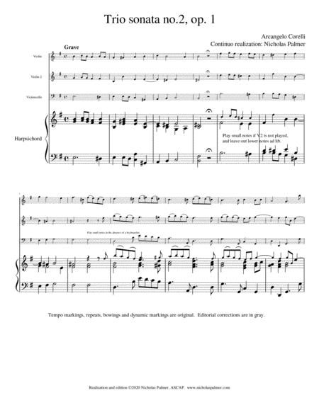 Trio Sonata In E Minor No 2 Op 1 Arcangelo Corelli Sheet Music