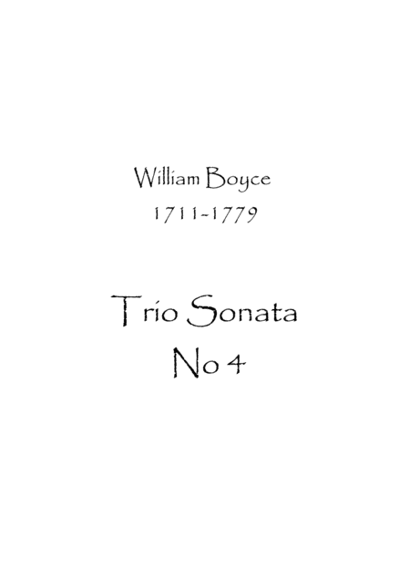 Trio Sonata No 4 Sheet Music