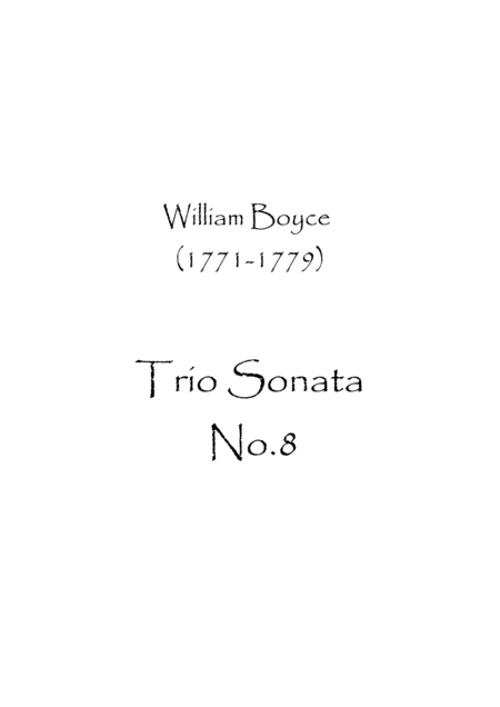 Free Sheet Music Trio Sonata No 8