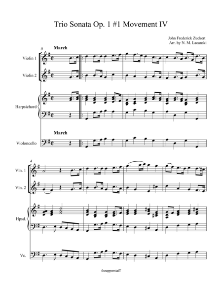 Trio Sonata Op 1 1 Movement 4 Sheet Music