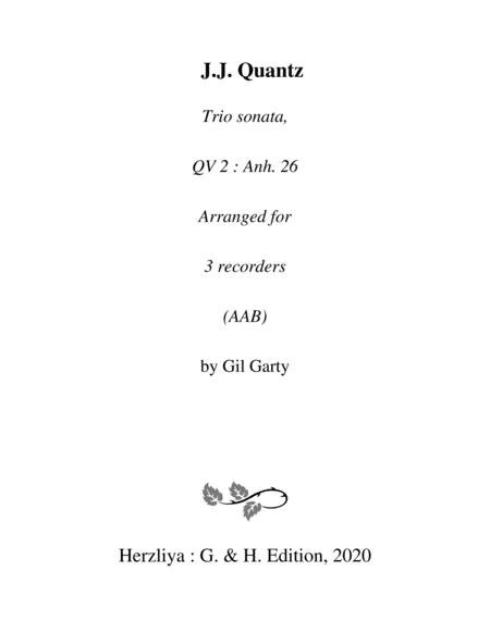 Free Sheet Music Trio Sonata Qv 2 Anh 26 Arrangement For 3 Recorders