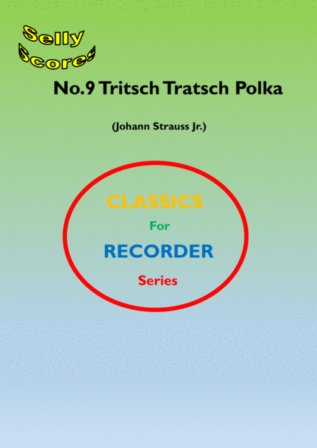 Free Sheet Music Tritsch Tratsch Polka For 2 Descant Recorders