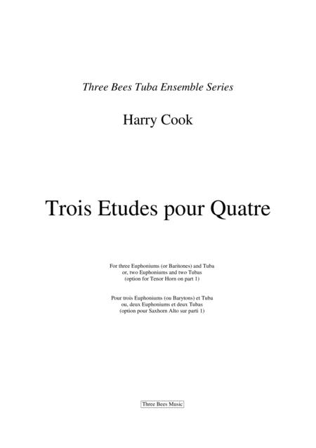 Trois Etudes Pour Quatre Sheet Music