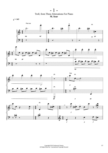 Troll Solo Piano Sheet Music