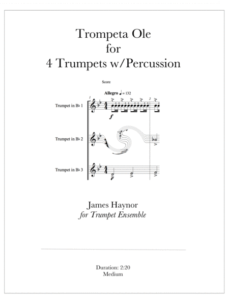 Free Sheet Music Trompeta Ole