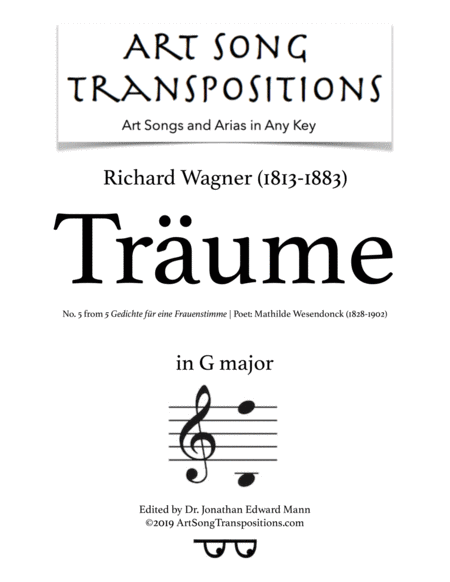 Trume Transposed To G Major Sheet Music