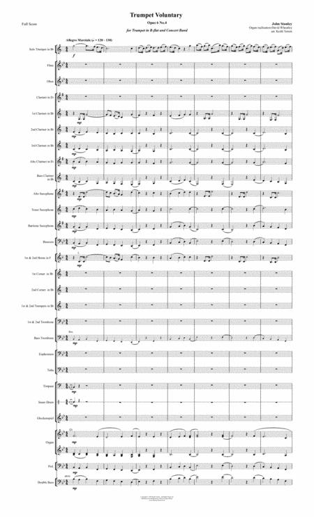 Trumpet Voluntary For Trumpet Solo And Concert Band Sheet Music