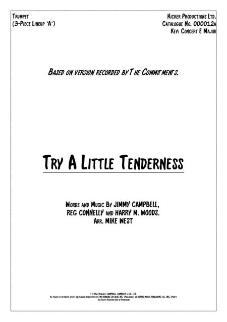 Try A Little Tenderness 3 Piece Brass Section A Sheet Music