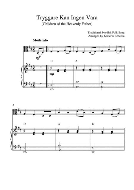 Tryggare Kan Ingen Vara Sheet Music