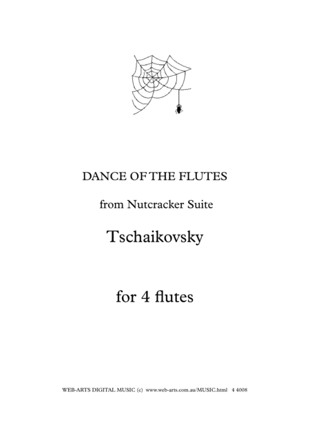 Free Sheet Music Tschaikovsky Dance Of The Flutes From Nutcracker Suite For 4 Flutes