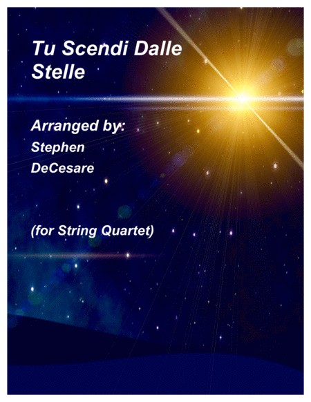 Tu Scendi Dalle Stelle For String Quartet And Piano Sheet Music