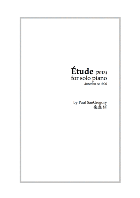 Free Sheet Music Tude 2013