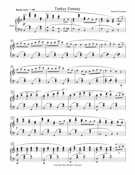 Turkey Fantasy Sheet Music