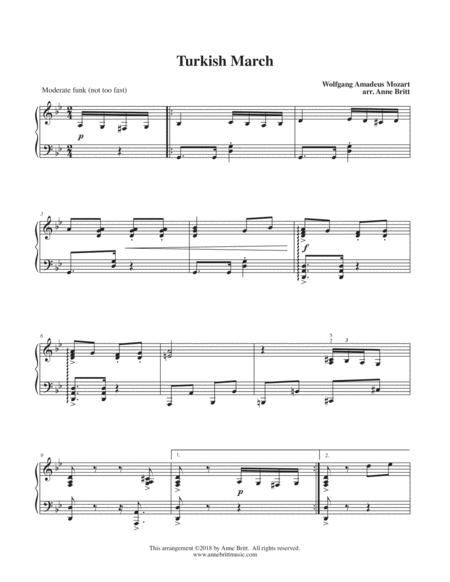 Turkish March Remix Sheet Music