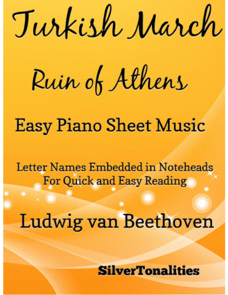 Free Sheet Music Turkish March Ruin Of Athens Easy Piano Sheet Music