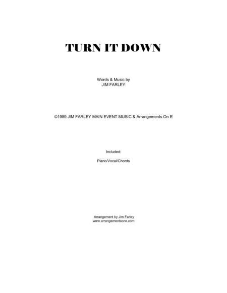 Turn It Down Sheet Music