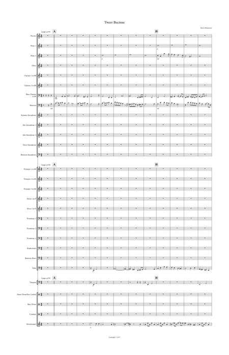 Free Sheet Music Tweet Bucinae A Concert Wind Symphonic Original Composition Which Features Bassoon Solo With Bass Clarinet Accompaniment