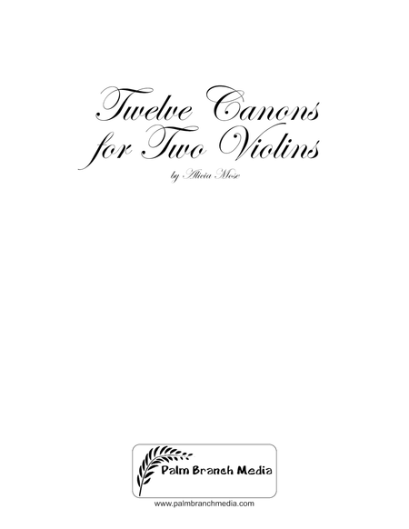 Twelve Canons For Two Violins Sheet Music