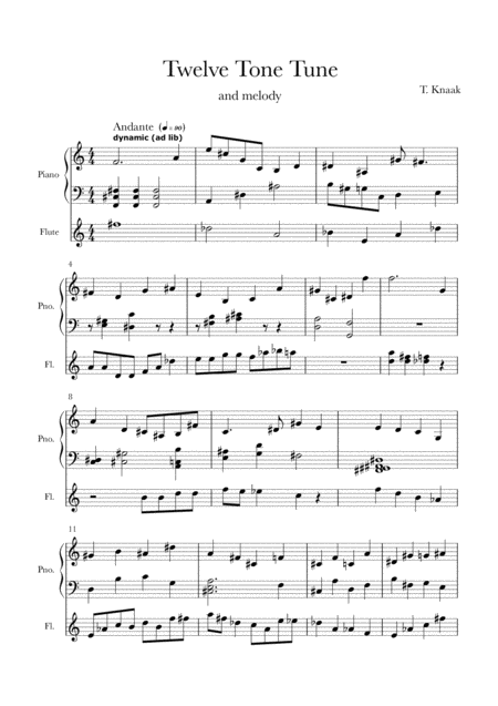 Twelve Tone Duet Sheet Music