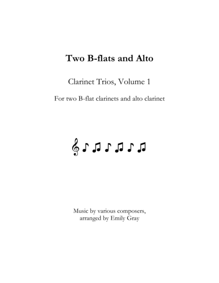 Two B Flats And Alto Clarinet Trios Volume 1 Sheet Music