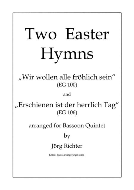 Two Easter Hymns For Bassoon Quintet Sheet Music