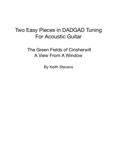 Two Easy Pieces In Dadgad Tuning Sheet Music