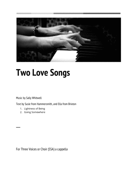 Free Sheet Music Two Love Songs