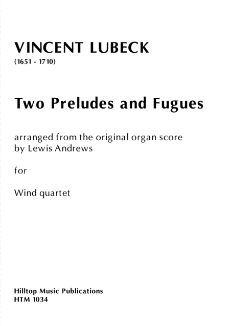 Two Preludes And Fugues Sheet Music