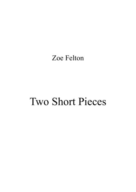 Free Sheet Music Two Short Pieces Contrasts And Concordance