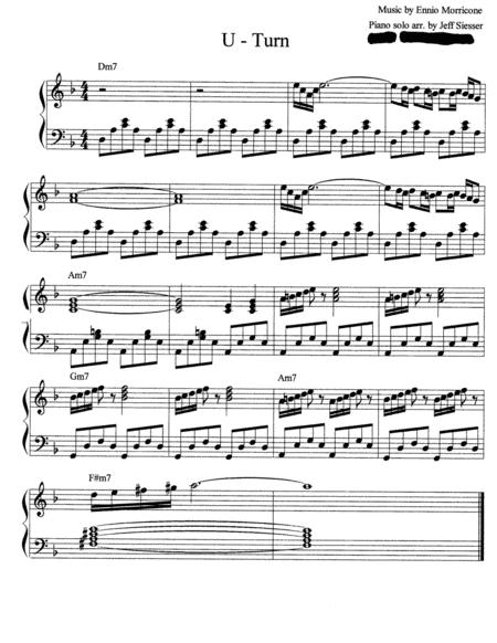 Free Sheet Music U Turn Main Theme