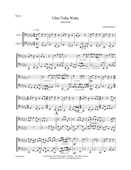 Free Sheet Music Uber Tuba Waltz Duet For Tuba