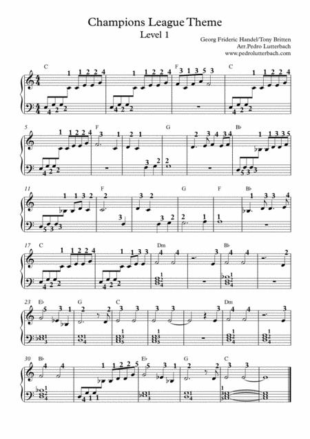 Uefa Champions League Theme Sheet Music