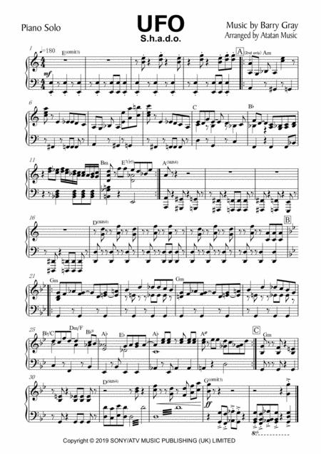 Free Sheet Music Ufo H A D O