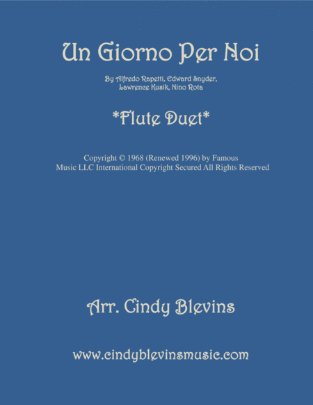 Free Sheet Music Un Giorno Per Noi For Flute Duet