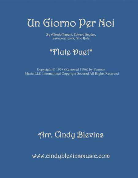 Un Giorno Per Noi For Flute Duet Sheet Music