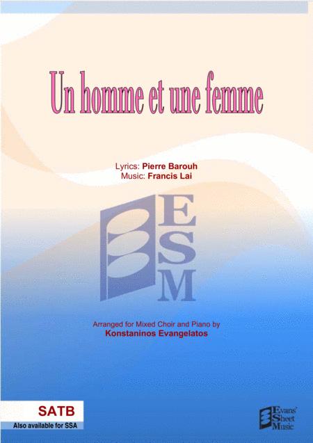 Un Homme Et Une Femme Satb Piano Sheet Music