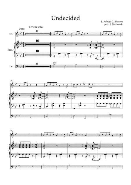 Undecided For Jazz Quartet Sheet Music