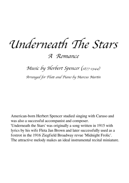 Underneath The Stars Sheet Music