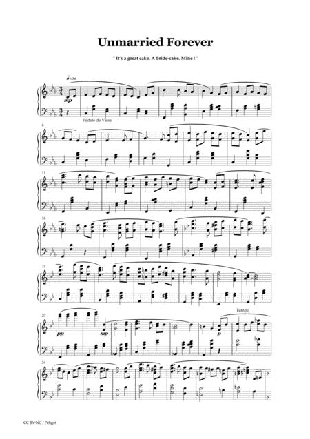 Free Sheet Music Unmarried Forever